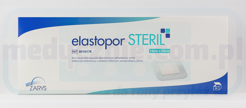 Пов'язка ELASTOPOR стерильна 10*30см 25шт з поглинаючою прокладкою